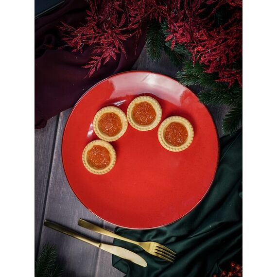 Тарелка 30 см безбортовая фарфор, Seasons красный, Porland, изображение 7