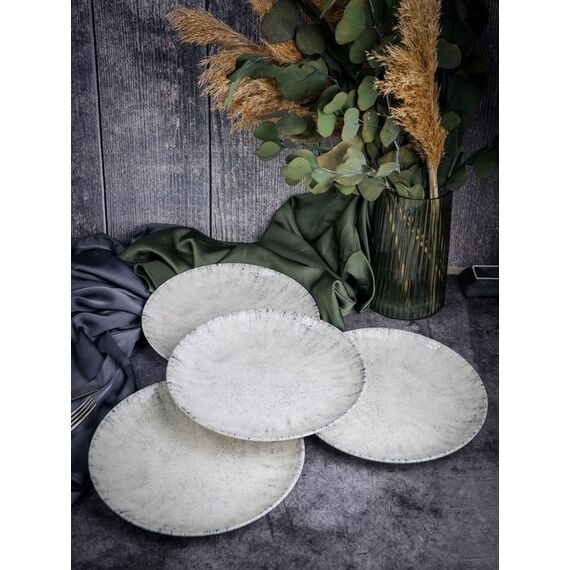 Тарелка мелкая 25 см, без борта,  цвет серый, BLIZZARD, Porland, изображение 12