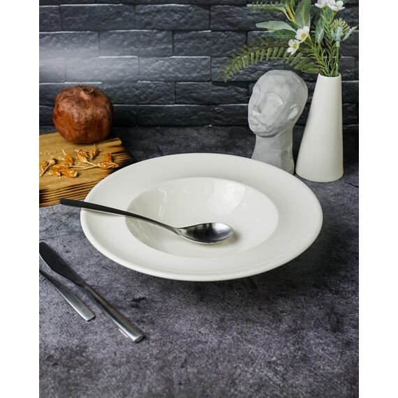 Тарелка глубокая /для пасты 26 см с полями, 500 мл, Seasons Белый, Porland, изображение 2