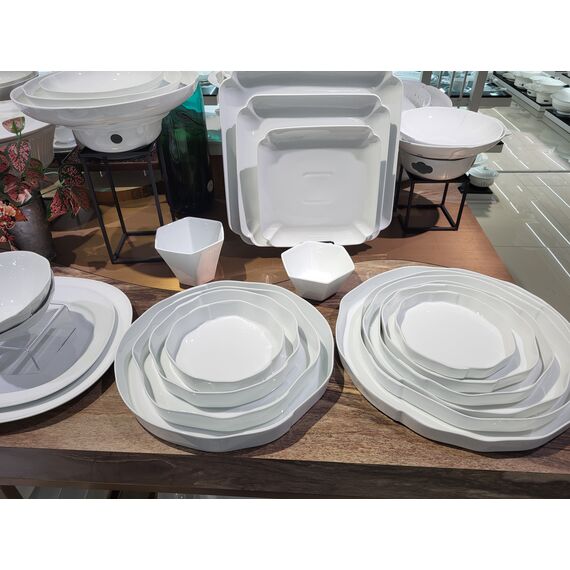 Тарелка с вертикальным боротом 25,5 см, h 2,8 см, серия Origami, Home Chef, изображение 2