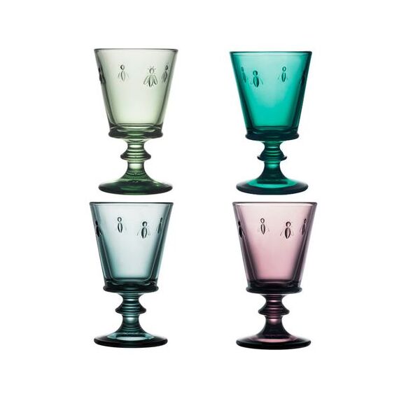 Набор из 4-х разноцветных бокалов для вина 240 мл, h 14,1 см, d 8,5 см, серия ABEILLE, La Rochere