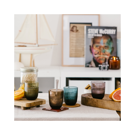 Набор из 6-ти стаканов O/F 290 мл, h 9,5 см, d 8 см, серый, серия OUESSANT ANTHRACITE, La Rochere, изображение 2