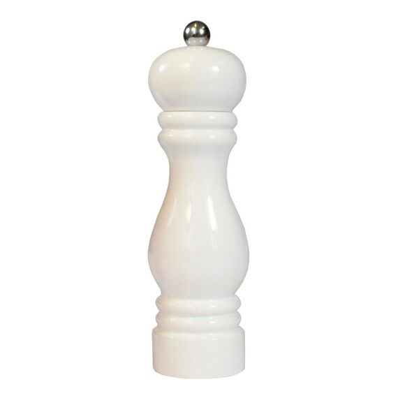 Мельница для перца h 19 см, бук лакированный, цвет белый, серия SORRENTO, Bisetti