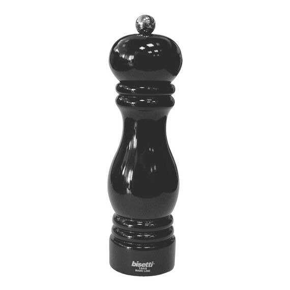 Мельница для перца h 19 см, бук лакированный, цвет черный, серия SORRENTO, Bisetti