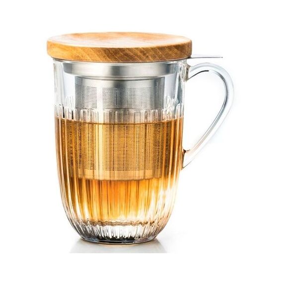Кружка для заварки чая с металл. фильтром и  дерев.крышкой, 400 мл, h 13 см,  d 9 см, серия OUESSANT, La Rochere