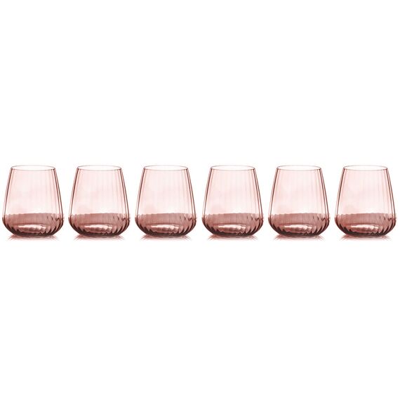 Набор из 6-ти стаканов для виски, 10 см, 450 мл, 6 шт, цвет розовый, Opium, Le Stelle, изображение 2