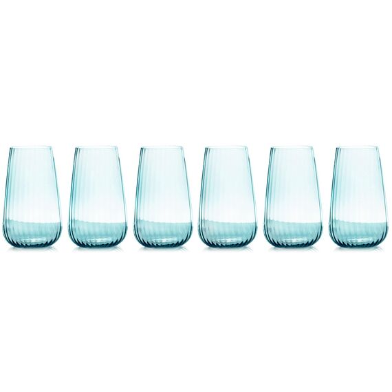 Набор из 6-ти стаканов, 14 см, 570 мл, цвет голубой, Opium, Le Stelle, изображение 2