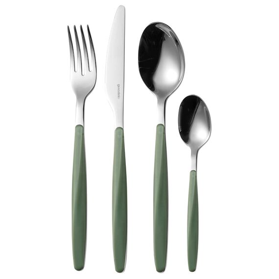 Набор из 24 столовых приборов Cutlery My Fusion, оливковый, Guzzini