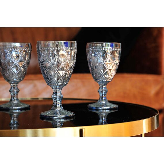 Набор из 4-х бокалов для вина, 400 мл, цвет голубой, Dubai, WD Lifestyle, изображение 3