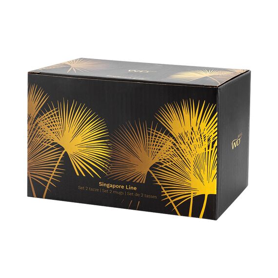 Набор из 2-х кружек, 330 мл, золотистый декор, Singapore, WD Lifestyle, изображение 9