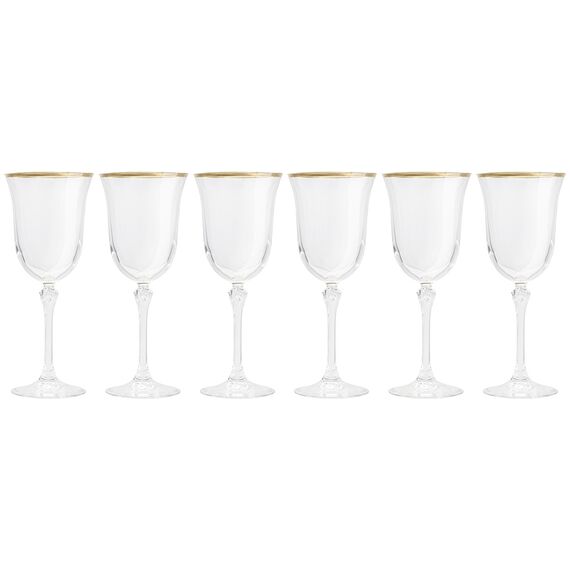 Набор из 6-ти бокалов, 280 мл, с золотистым кантом, Gemma Gold, Le Stelle, изображение 2
