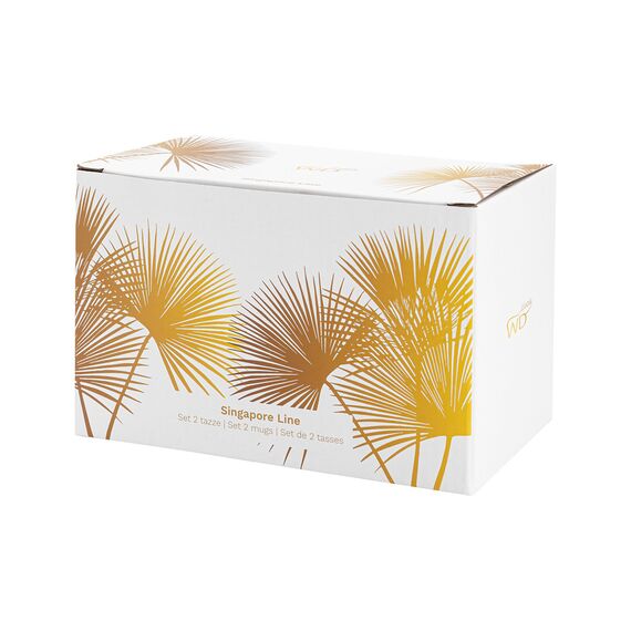 Набор из 2-х кружек, 330 мл, золотистый декор, Singapore, WD Lifestyle, изображение 9