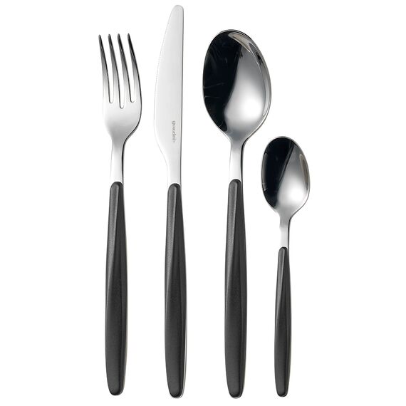 Набор из 24 столовых приборов Cutlery My Fusion, черный, Guzzini