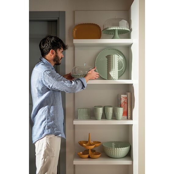 Блюдо для торта с крышкой Tiffany, 30 см, зеленое, Guzzini, изображение 4