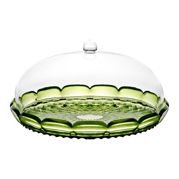 Блюдо сервировочное с крышкой Vanity, 30 см, зеленое, Guzzini