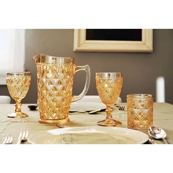 Набор из 4-х бокалов для вина, 400 мл, цвет янтарный, Dubai, WD Lifestyle, изображение 3