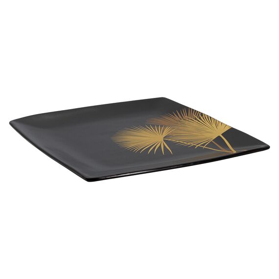 Набор тарелок десертных, 21х21 см, 4 шт, цвет черный, золотистый декор, Singapore, WD Lifestyle, изображение 6