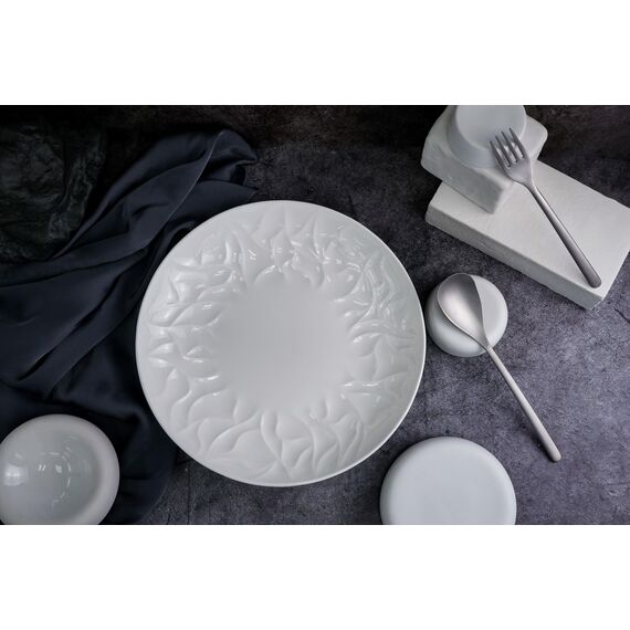 Тарелка полуглубокая 1,12 л, d 26,9 см, h 4,1 см, костяной фарфор, Origami, Casa di fortuna, изображение 6