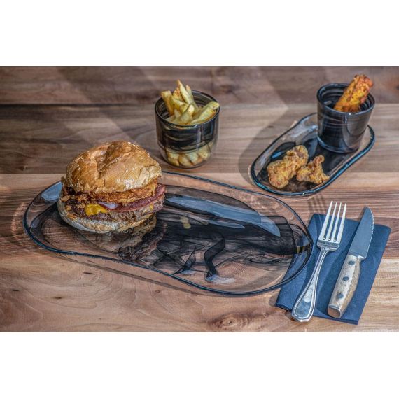 Тарелка овальная 27,5x14,5 см, h 2,5 см, стекло, серия Atlas, ArdaCam, изображение 3