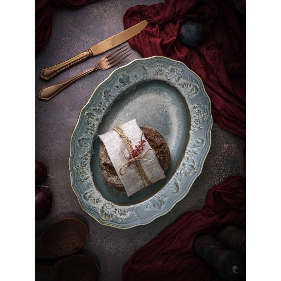 Блюдо овальное 37x27,6 см, h 5 см, фарфор, Vintage, Casa di fortuna