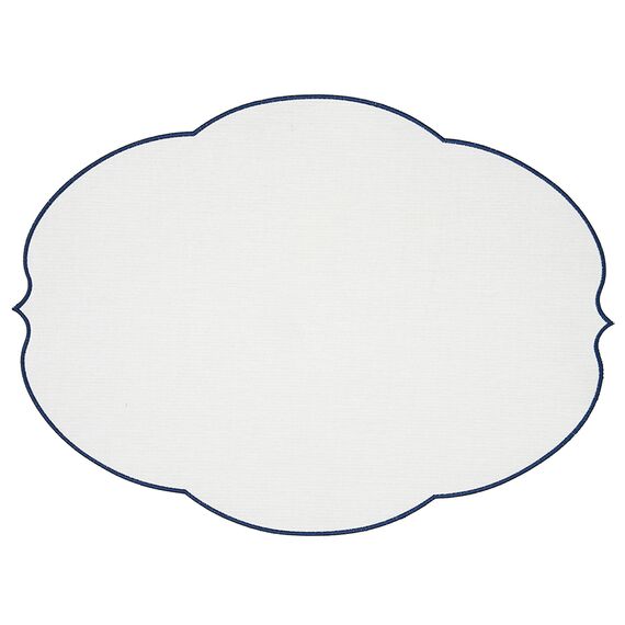 Салфетка подстановочная овальная Flowers, 48,8х36 см, белая, Guzzini