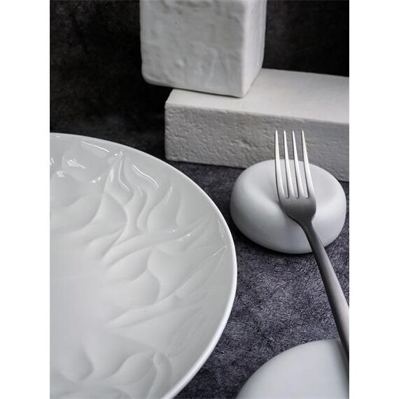 Тарелка полуглубокая 1,12 л, d 26,9 см, h 4,1 см, костяной фарфор, Origami, Casa di fortuna, изображение 7