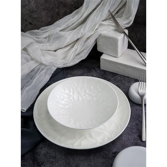 Тарелка мелкая d 25,9 см, h 2,3 см, костяной фарфор, Origami, Casa di fortuna, изображение 9