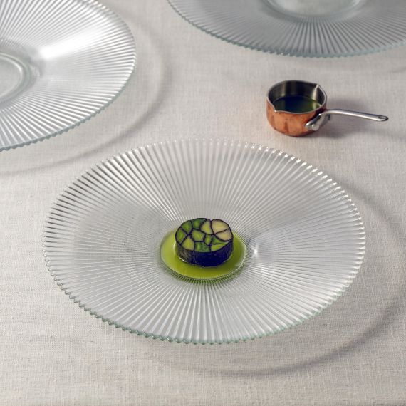 Тарелка d 26,5 см, h 3 см, стекло, серия Aria, ArdaCam