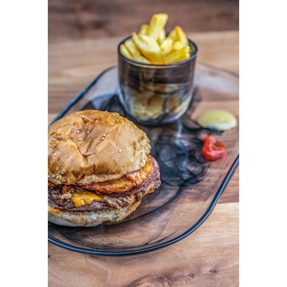 Тарелка овальная 27,5x14,5 см, h 2,5 см, стекло, серия Atlas, ArdaCam, изображение 4