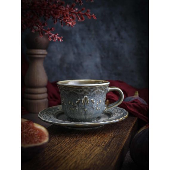 Блюдце d 12,5 см, h 1,6 см, фарфор, Vintage, Casa di fortuna, изображение 4