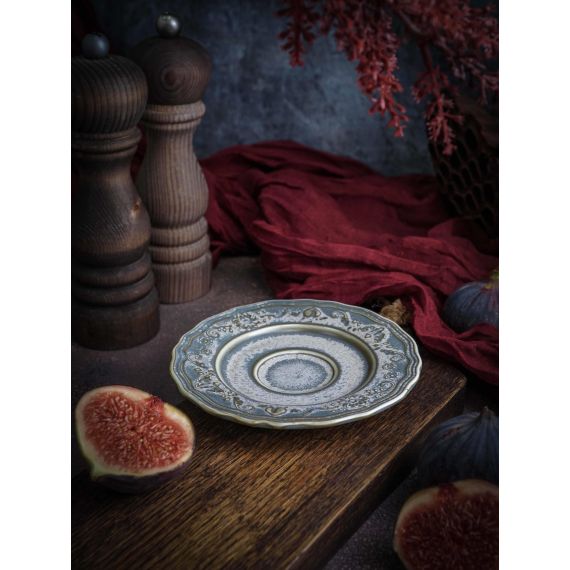 Блюдце d 12,5 см, h 1,6 см, фарфор, Vintage, Casa di fortuna, изображение 2