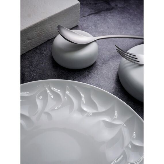 Тарелка полуглубокая 1,12 л, d 26,9 см, h 4,1 см, костяной фарфор, Origami, Casa di fortuna, изображение 5