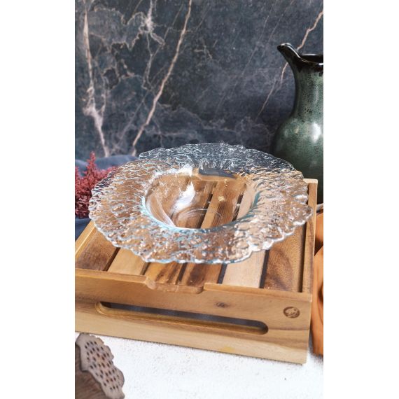 Тарелка для пасты d 25 см, h 5 см, стекло, серия Io, ArdaCam, изображение 6