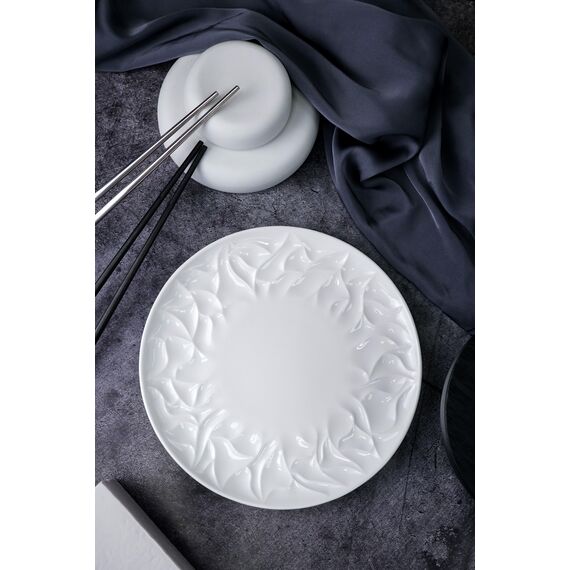Тарелка мелкая d 16 см, h 2 см, костяной фарфор, Origami, Casa di fortuna