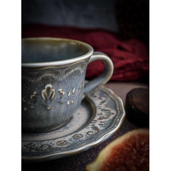 Чашка 210 мл, 12x9,2 см, h 6,3 см, фарфор, Vintage, Casa di fortuna, изображение 3