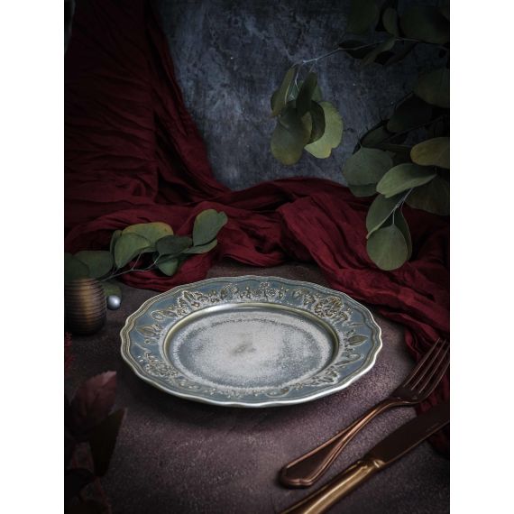 Тарелка мелкая d 21 см, h 2,4 см, фарфор, Vintage, Casa di fortuna, изображение 2