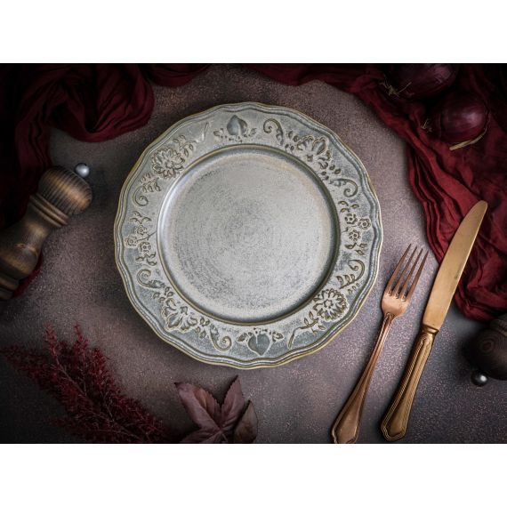 Тарелка мелкая d 26 см, h 2,5 см, фарфор, Vintage, Casa di fortuna, изображение 3