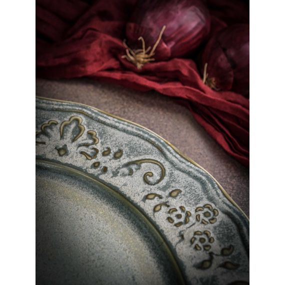 Тарелка мелкая d 26 см, h 2,5 см, фарфор, Vintage, Casa di fortuna, изображение 4