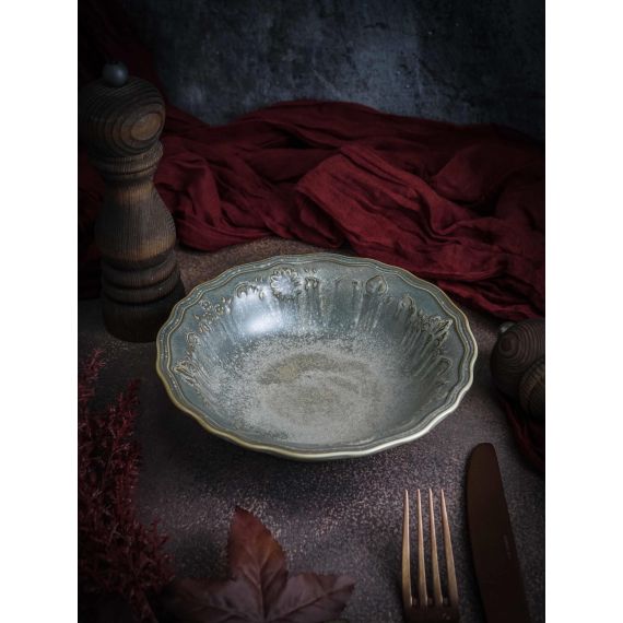 Салатник 750 мл, d 23 см, h 5,4 см, фарфор, Vintage, Casa di fortuna