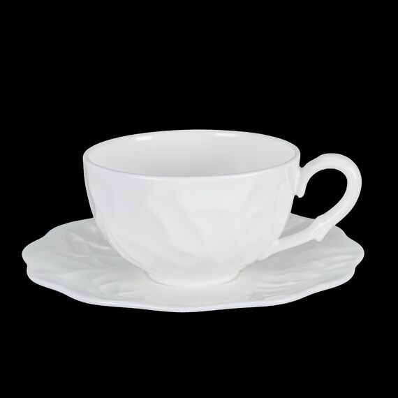 Блюдце d 15 см, h 1,5 см, костяной фарфор, Origami, Casa di fortuna, изображение 2