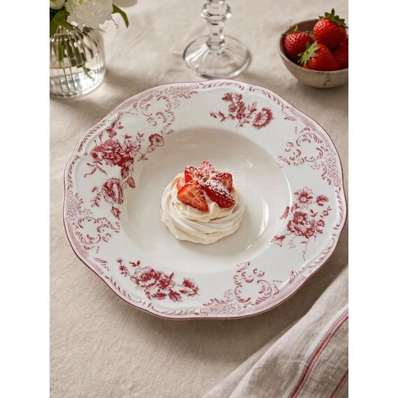 Чашка 220 мл, 12,5x8,8 см, h 6,3 см, фарфор, Red Rose, Casa di fortuna, изображение 2