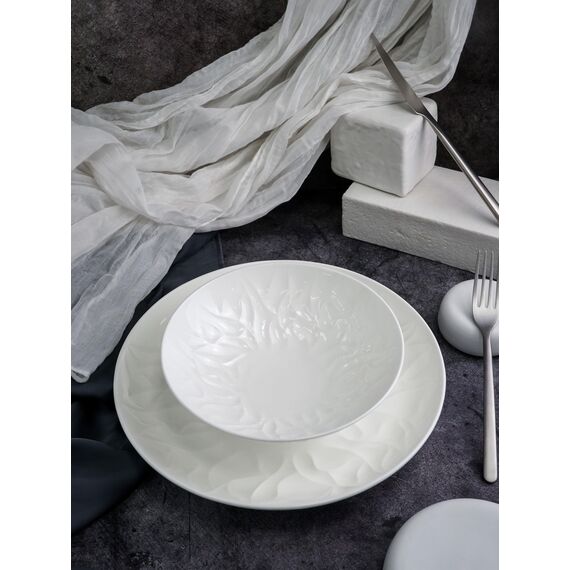 Тарелка мелкая d 16 см, h 2 см, костяной фарфор, Origami, Casa di fortuna, изображение 4