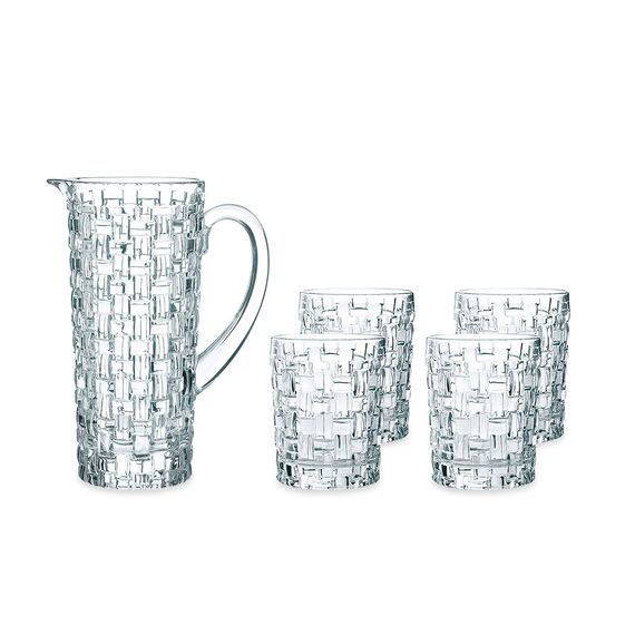 Набор: графин + 4 стакана для виски, хрустальное стекло, 5 предметов, коллекция BOSSA NOVA, Nachtmann