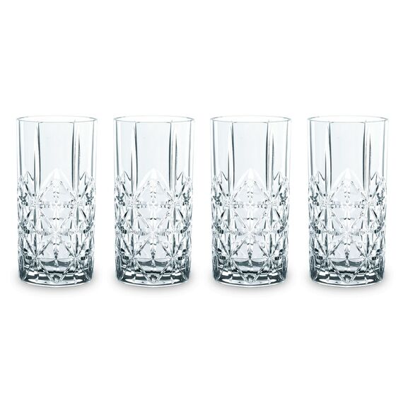 Набор высоких стаканов Highland Longdrink Set of 4, 4 шт., 375 мл, хрусталь, Nachtmann