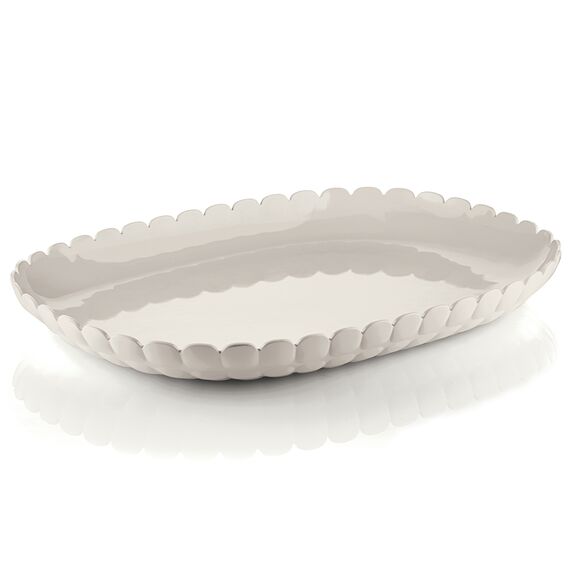 Блюдо Tiffany, 45 см, акрил, молочно-белое, Guzzini