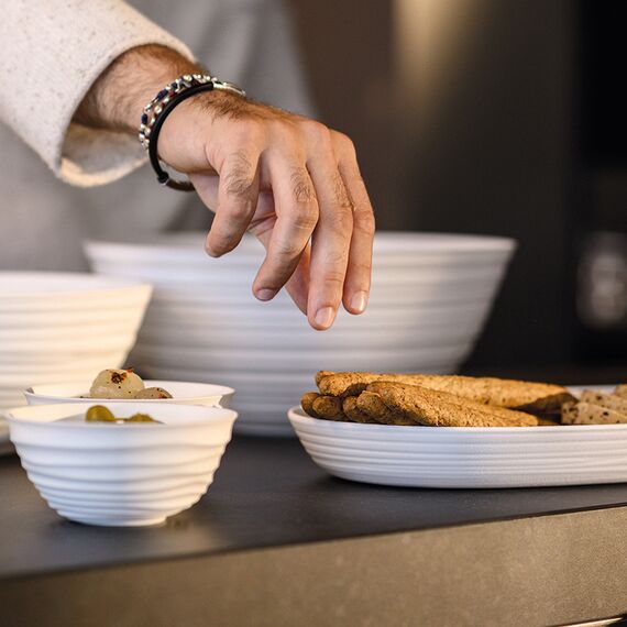 Блюдо сервировочное Tierra, 22,9х41х4,2 см, бежево-розовое, Guzzini, изображение 2