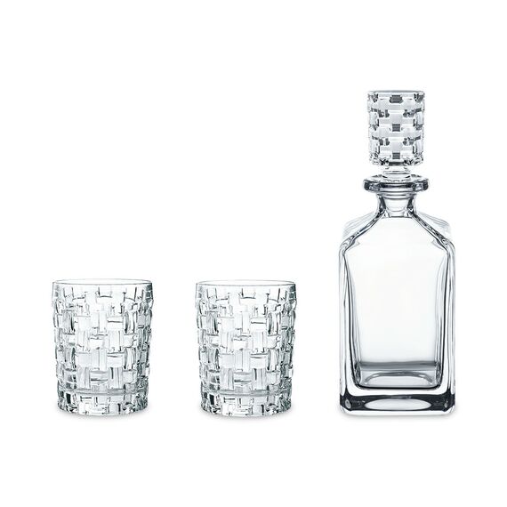 Набор для виски 3 предмета BOSSA NOVA: декантер 750 мл + 2 стакана 330 мл, хрусталь, Nachtmann