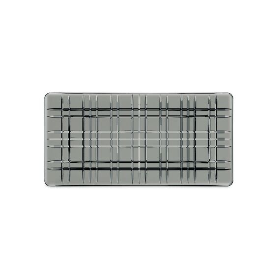 Блюдо SQUARE, прямоугольное, размер: 28 см, материал: хрусталь, цвет: серый, 101452, NACHTMANN, Германия