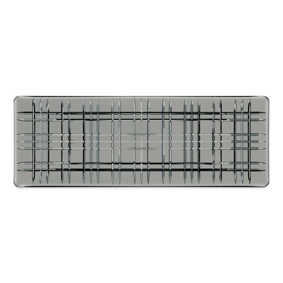 Блюдо SQUARE, прямоугольное, размер: 42 см, материал: хрусталь, цвет: серый, 101453, NACHTMANN, Германия