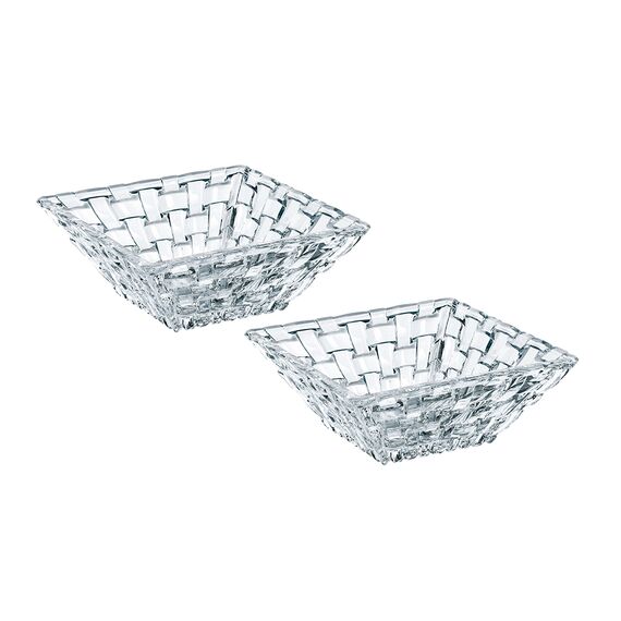 Набор из 2-х салатников BOSSA NOVA, квадратные, размер: 12 х 12 см, материал: бессвинцовый хрусталь, 89694, NACHTMANN, Германия